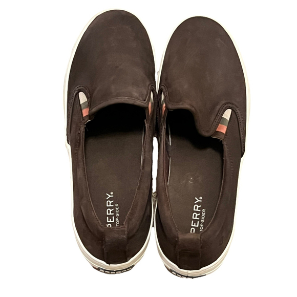SPERRY Shoes - Sperry Women’s Slip-On Loafers Size 11 Brown Leather Memory Foam Comfort Shoes
